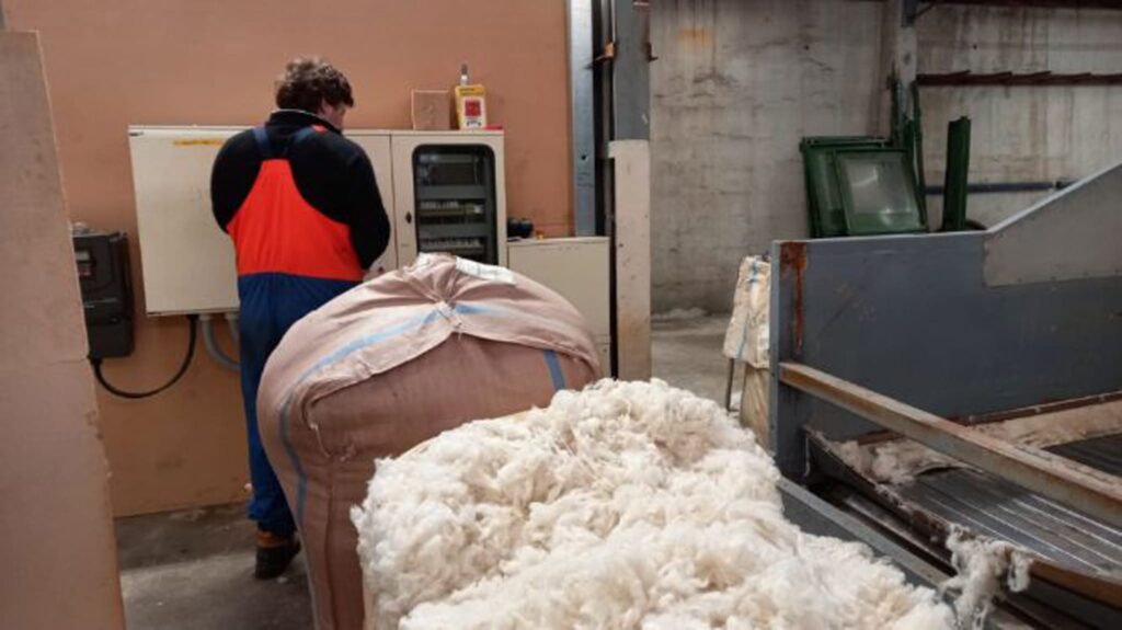 Ywool wool processing line in New Zealand producing non-woven and felted wool products
